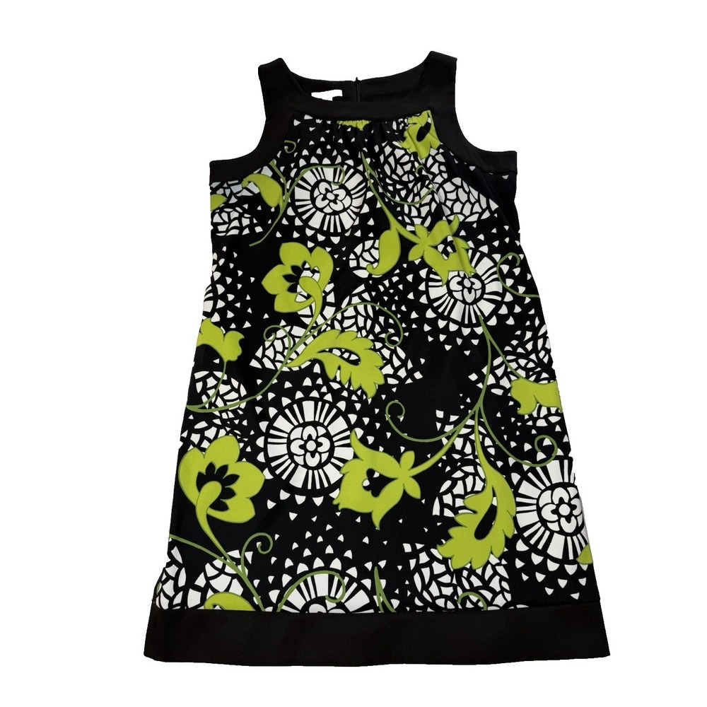 DRESSBARN Women's 16 Mod Floral Sleeveless Sheath Dress Size - Picture 4 of 13